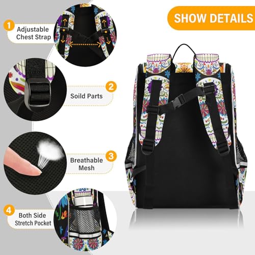 Mochila escolar reflectante con compartimento para portátil infantil 2