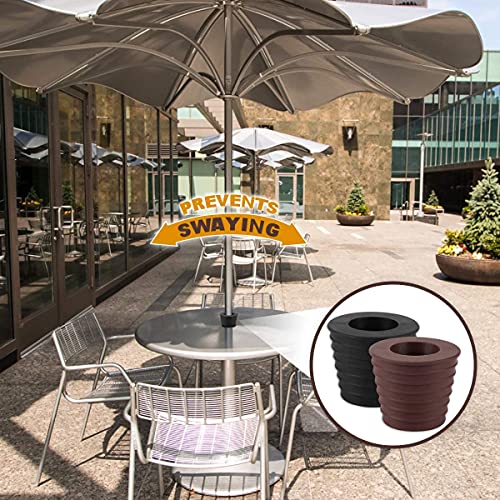 Umbrella Cone Wedge For Patio Table Hole Opening Or Parasol Base Stand 1.8 To 2.4 Inch Umbrella Pole Diameter 1 1/2 Inch （Black） (Black 2 Packs) #TOP1
