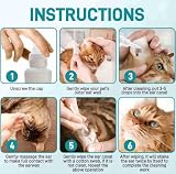 pularrris Ohrenreiniger für Hunde & Katzen 50ml,Extra-starker Hundeohr Reiniger bei Entzündungen & Infektionen-Anti-FUNGAL Entfernung von Ohrenpuder für Haustiere,Ohrengeruch bei Haustieren