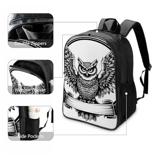 Mochila escolar de búho 3D idónea para excursiones y viajes de niños 3