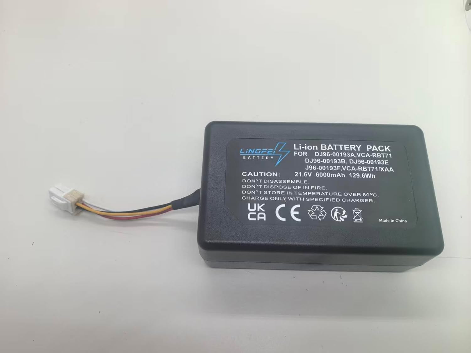 Replacement Battery for Samsung PowerBot R7040 21.6V 6000mAh Part Number DJ96-00193B DJ96-00193E, VCA-RBT71, VCA-RBT71/XAA, DJ96-00193C, DJ96-00202A, DJ96-00193A VVVVVVV RBT72, VCA-RBT72