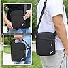 Geebymol Mens Shoulder Bag Nylon and Oxford Crossbody Bag, Messenger Bag with Zipper and Adjustable Strap, Casual Chest Sling Bag, Mens Gifts for Fathers Day (Black) #5