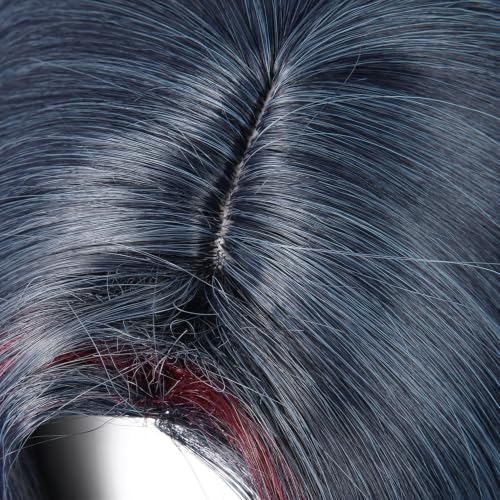 Image of Anime Dark Blue Black Grey Gradient Cosplay Wig for Women Men Cos