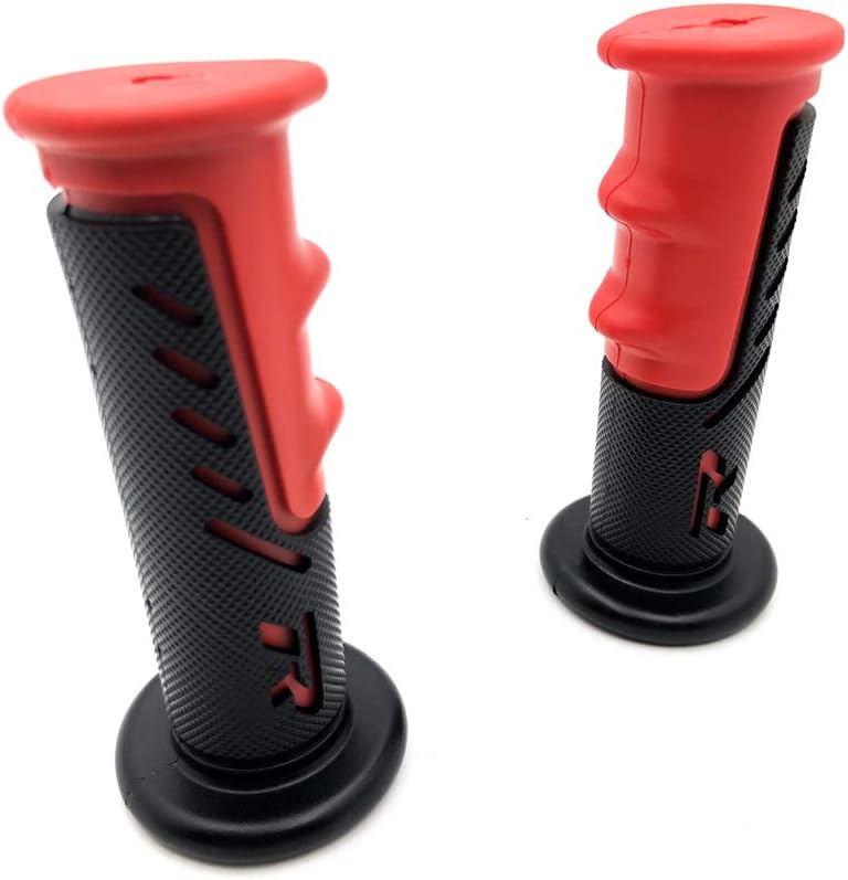 WATERCRAFTS R Engraved Gel Style H Grips RED Compatible with ATV Quad BOMBARDIER Jet SKI Recon Rincon Brute Force Prairie ATV Bruin Grizzly Kodiak(7/8″ Both Side)