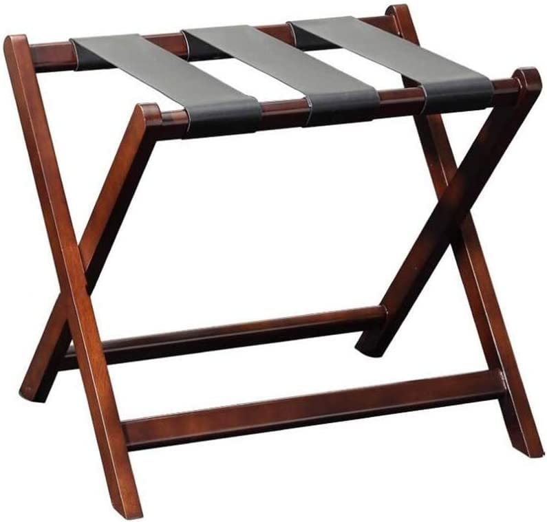 Support de sol pliable pour bagages et valise en bois massif 65 cm