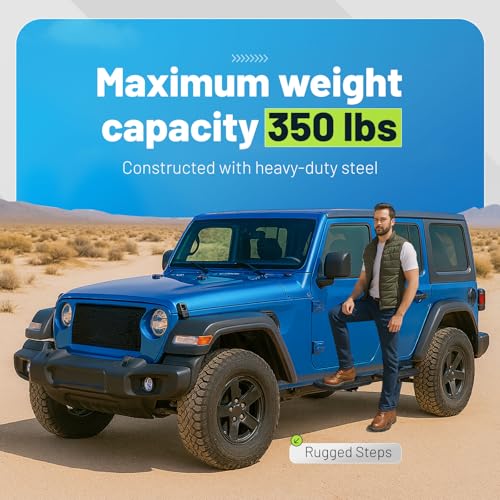 Estribos laterales para Jeep Wrangler JL Unlimited 2018-2025 miniatura 6