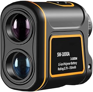 Laser Golf Hunting Rangefinder, 6X Magnification Clear View 600 to 1000m Laser Range Finder, Lightweight, Slope, Pin-Seeker, Flag-Lock, Vibration