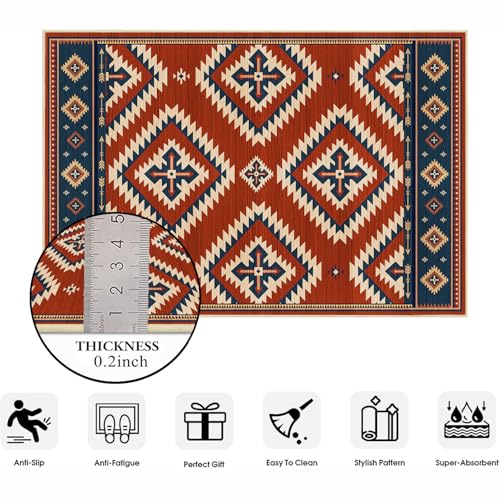 Tapete corredor 2x6 Southwestern para pasillo cocina y dormitorio miniatura 7