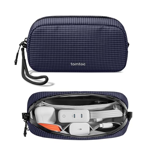Image of tomtoc Electronics Organizer Travel Case Performance, Water Resistant Bag Cable Tech Pouch Accessories, Carry Storage for Cord, Phone, Cables, Airpods, USB Flash Drive, Daily Items