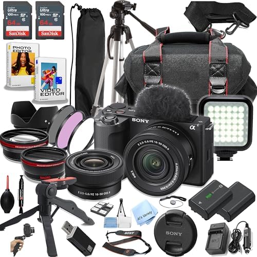 Sony ZV-E10 II Mirrorless Camera with 16-50mm Lens + 128GB Memory...