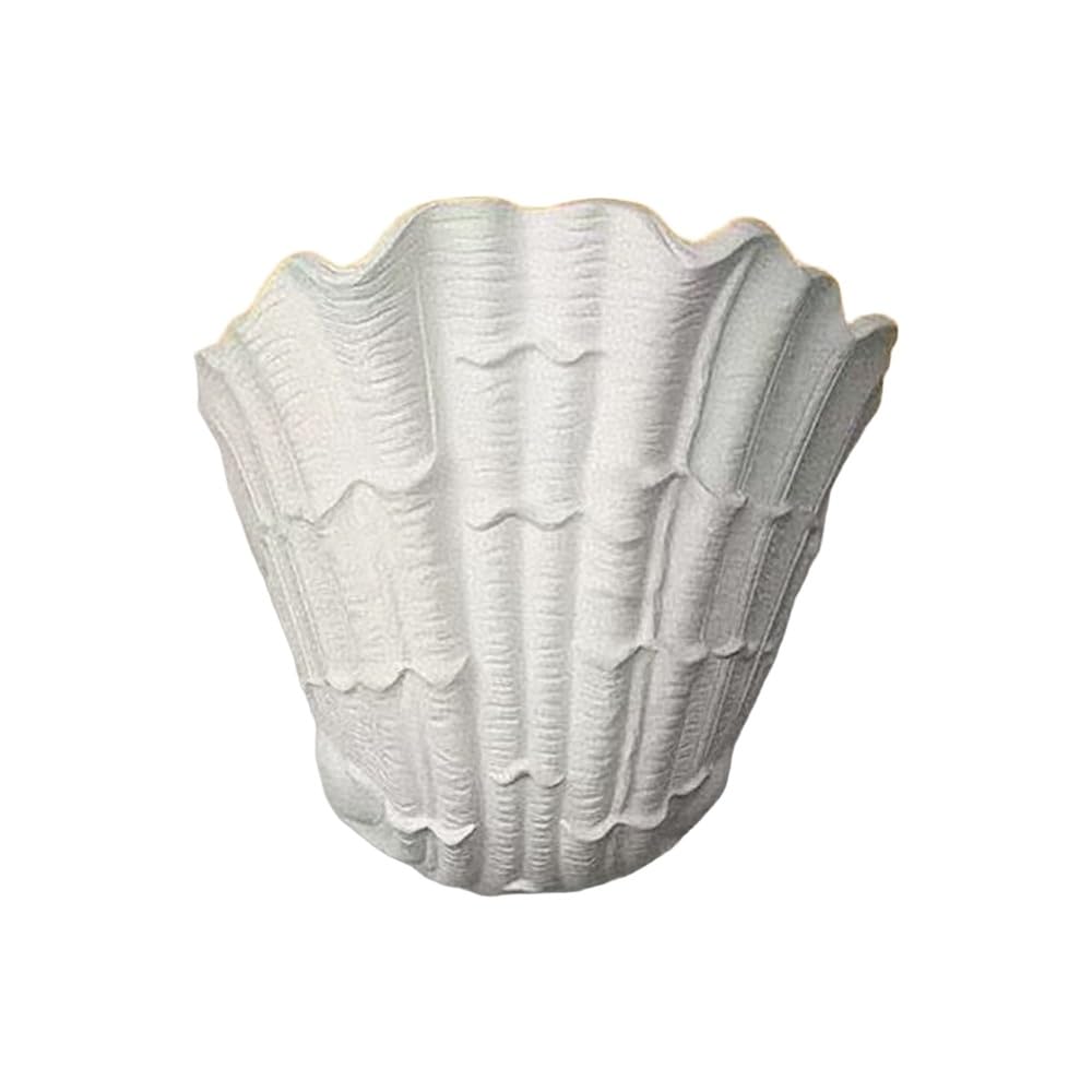 SXECAEPS White Plaster Shell Sconce Sculptural Wall Mount Light Fixture, Aesthetic Gypsum Lamps for Bedroom Living Room Home Decor, G9 Hardwired Sconces Lighting(B)