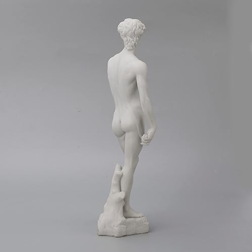 Miniatura 9 de Veronese Design 13 pulgadas David por Michelangelo Estatua Escultura Resina Escultura Blanco Mármol Acabado