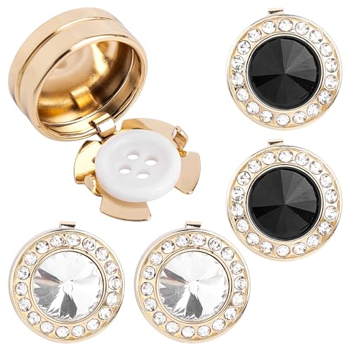 4 botones dorados para camisas de hombre miniatura 1
