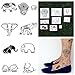 Tattify Various Elephant Temporary Tattoos - Trunk Show (Complete Set of 18 Tattoos - 2 of each Style) - Individual Styles Available and Fashionable Temporary Tattoos