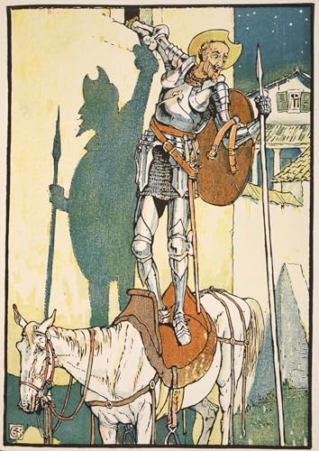 Affiche toile Don Quichotte dans votre salon - Décoration murale élégante Walter Crane 60x90