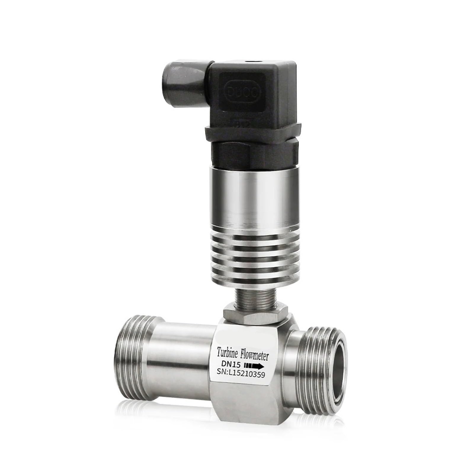 Débitmètre à turbine DN32 en acier inoxydable avec signal 4-20mA 24V