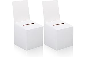 6x6 Inches Cardboard Halloween Costume Voting Ballot Box with Lock and Key