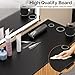 OmySalon Wall Mount Salon Station, Hair Stylist Cabinet with 3 Heat Resistant Dryer Holders, 2 Drawers, Modern Retro Style Barber Storage Station for Salon, Bathroom, Black