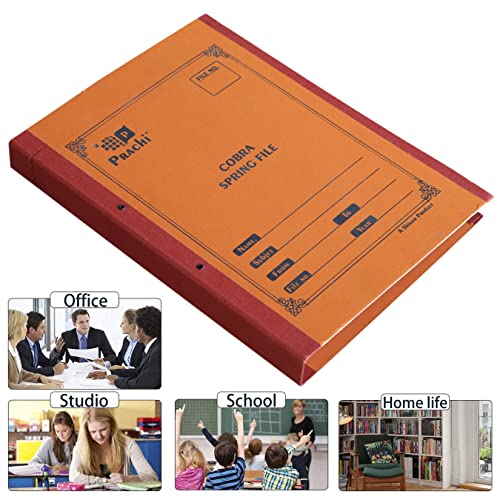 Image of SNDIA 6 Pack Spring Files A4 Size Paper Cobra File, 35 x 26 x 3.5 cm | Document Holder, Certificates Holder, Color May Vary