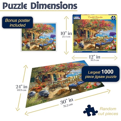 White Mountain Rompecabezas de 1000 Piezas Paraíso Costero Marítimo, Piezas Grandes, Regalo para Adultos y Familia, 24x30 pulgadas miniatura 2