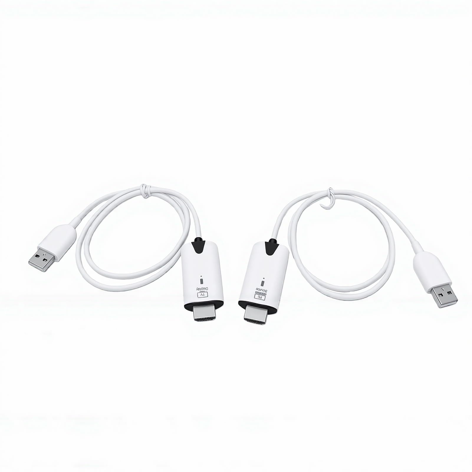 LICAEVEY Bezprzewodowy Adapter Wyświetlacza, Kabel do Lustrzanej Kopii Ekranu 1080P HD ze Stabilnym Transferem o Długości 50 M, Funkcja Plug and Play do Komputera, Smartfona, Laptopa,