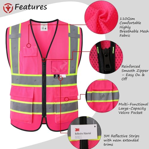 Image of Safety Vest for Men Women Reflective Construction Vest