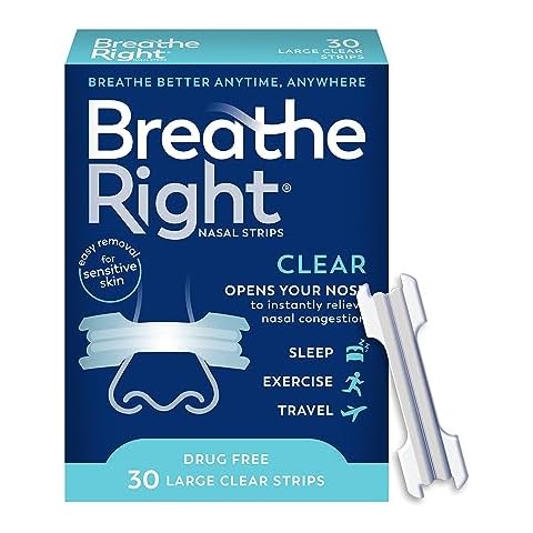 Breathe Right Nasal Strips Clear Large 30ct Cover