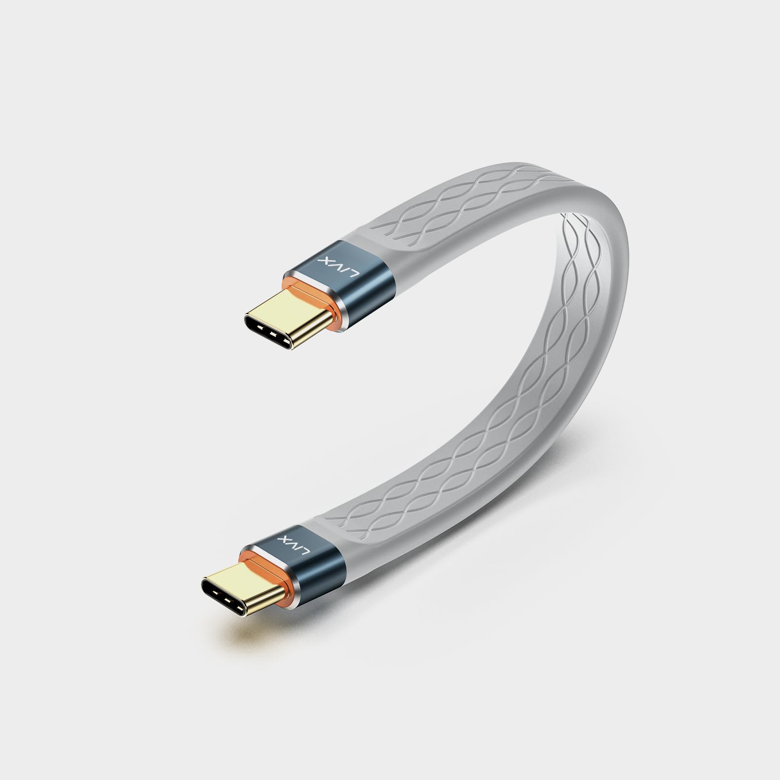 LivX All-in-1 10 CM USB-C 4 Kablo – PD3.1 240W Hızlı Şarj ve Yüksek Hızlı Veri Transferi Gri WAN-01