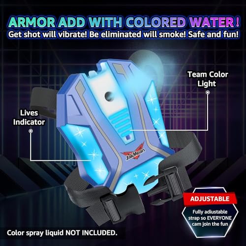 Image of Rechargeable Laser Tag Set with Vests, Upgrade Laser Tag Guns Set of 4 with Mist Spray Effect & LED Digital, Multi Player Laser Tag Set for Kids Toy for Teen Boys & Girls, Ages 8+