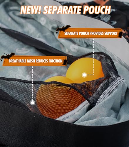 Separatec Mens Underwear with Pouch for Balls, Cooling Boxer Briefs Moisture Wicking, Halloween Boxer Briefs for Men3