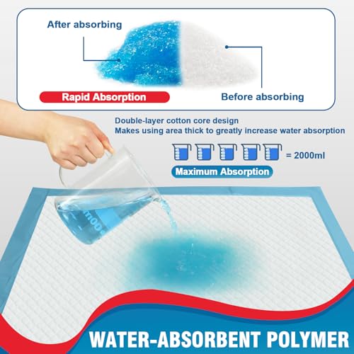 Image of BIGGMED Disposable Bed Pads 30 inch x 36 inch 35 Count Super Absorbent Underpads, Chux Thicker Extra Large Incontinence Bed Pads, Pee Pads for Adults, Kids, Elderly, Pets