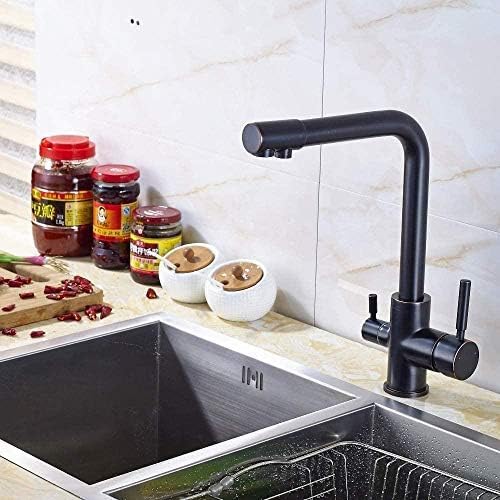 Robinet de cuisine mélangeur anti-fuite en laiton massif pour évier