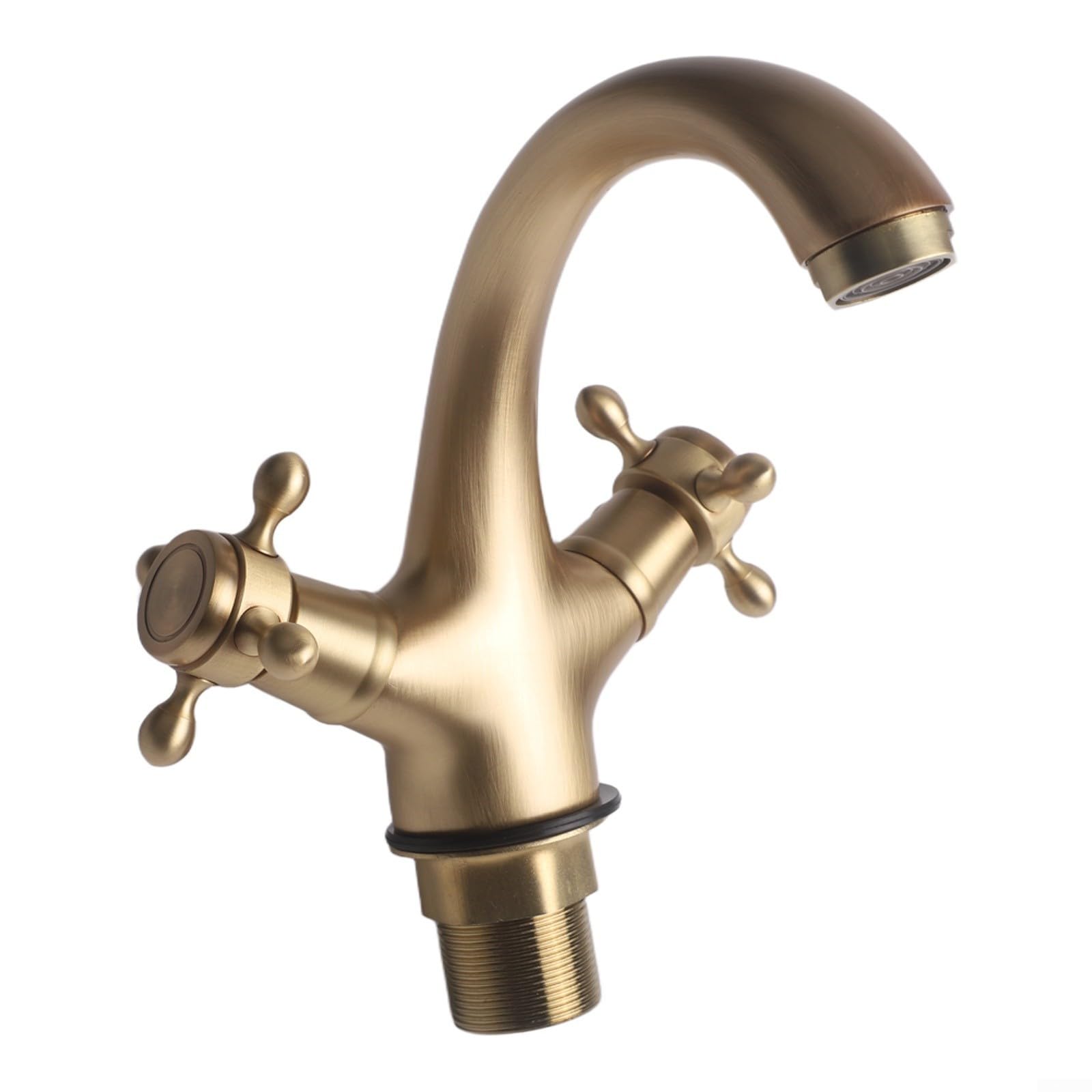 Robinet mitigeur vintage laiton pour cuisine et salle de bain avec bec pivotant