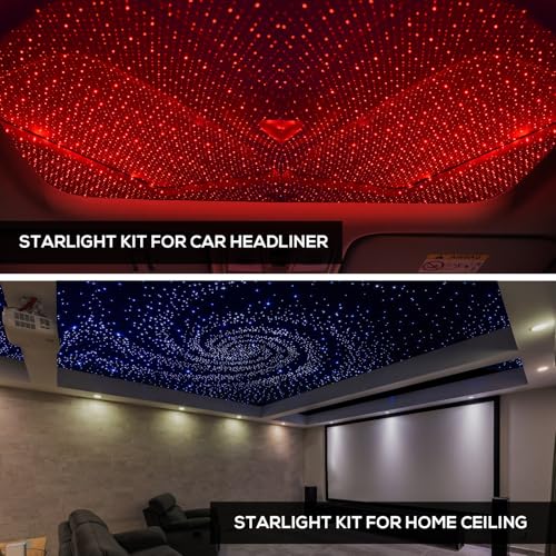 Kit de luces de techo interior para coche Uonlytech para decoración del techo del automóvil 4