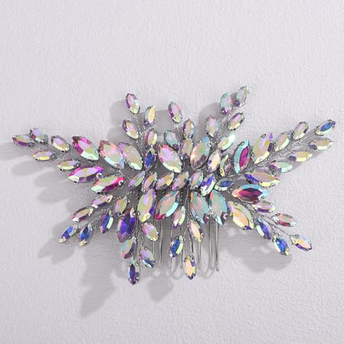 Peine para cabello con cristales brillantes para bodas miniatura 2