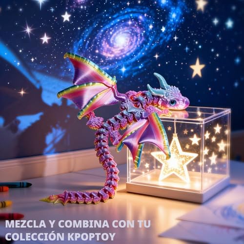 Miniatura 6 de Dragón Articulado Con Alas Impreso En 3d Fidget Spinner Flamewing, Juguete De Cómo Entrenar Tu Dragón, Dragon Juguete Flexible Con Articulaciones Móviles, Decoración Hogar Y Oficina, Regalo Navidad