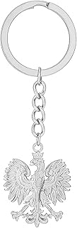 Steel Keyring Poland Symbol Eagle Pendant Keychain Gold Silver Color Key Chain Rings Jewelry for Women Men Bag