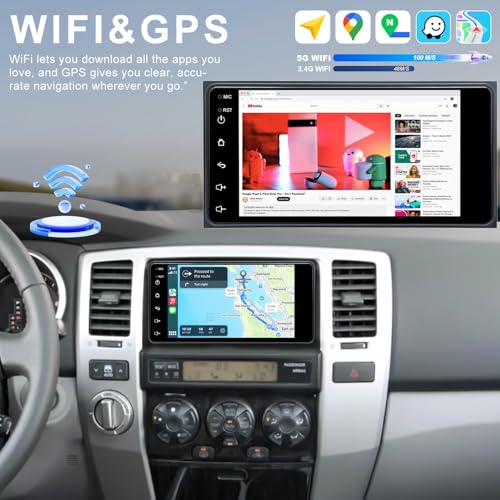 5G WiFi Car Radio for Toyota 4Runner 2003-2009, Tundra 2003-2006, Sequoia 2005-2007, Highlander 2001-2007, Camry 2002-2006, RAV4 2001-2005, 7" Touchscreen Carplay Android Auto Stereo, GPS FM BT Camera by Fancywind - Used condition - Image 6