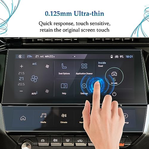 SKTU Pack of 4 P*㎡ot 308 SW /308 GTI Navigation Protective Film GPS Navigation PET Protective Film Transparent Screen Protector - Image 2