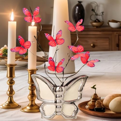 Vase en céramique pour fleurs sculpture maîtresse de table luxe - 3