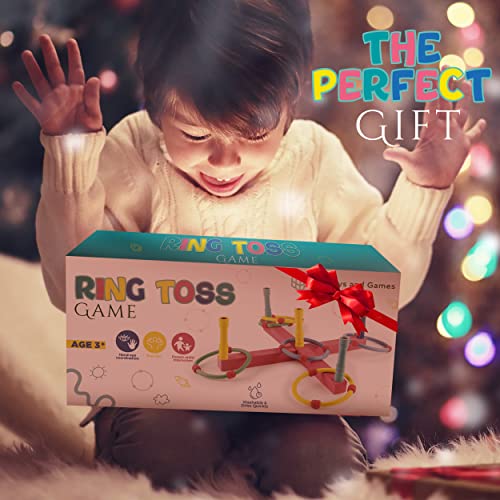 Ring Toss Game For Kids, Adults, And Family - Easy To Carry Soft Plastic And Foam Indoor Holiday Game Or Fun Outdoor Yard Games For Kids/Parties, Easy To Setup #TOP6