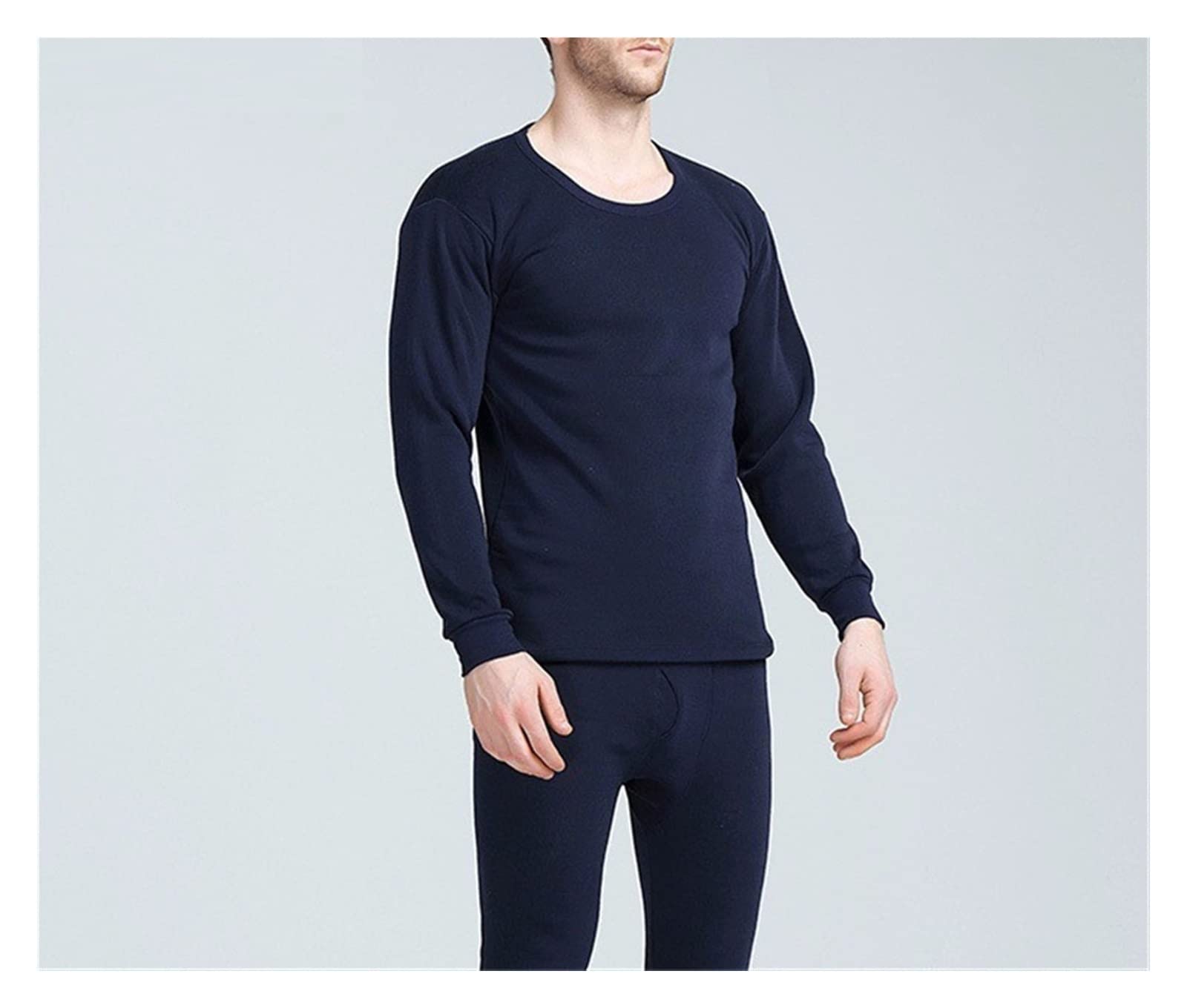 PAXAS Conjunto De Ropa Interior Térmica para Hombre Invierno Long Johns Conjunto De Ropa Interior Térmica para Hombre De Vellón Fino De Color Sólido Mantener El Calor