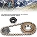 Alomejor Sprocket Chain Set, 22T Tooth Rear Freewheel + 38 Links Chain + 13T Tooth Sprocket Set for Modifying Your