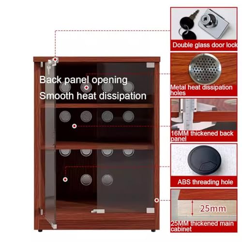 Meuble multimédia blanc 2 niveaux pour équipement audio Hi-Fi - 7