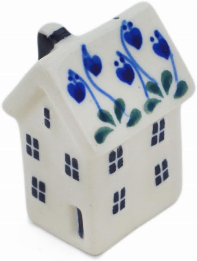 Polmedia Polish Pottery Pepper Shaker - Bleeding Heart Peacock Pattern Handmade in Boleslawiec Poland by Ceramika Artystyczna + Certificate of Authenticity