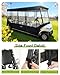 WEIMELL Golf Cart Enclosure 8 Passenger Fit for Club Car Villager 8 Seater Driving Rain Cover 4-Sided Clear Window Roll-up Zipper Door Waterproof Windproof Covers 600D Black