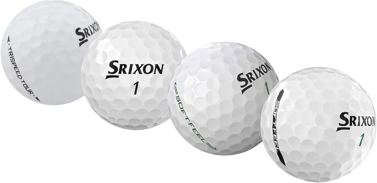 Recycled Golf Balls for Srixon Mix - Used Golf Balls Bulk Good Condition – Includes Mesh Bag – (24-48) Pack, White