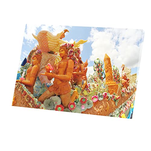 Toile Imprimée Festival Bougies Thaïlande - Décoration Murale Carnaval du Monde
