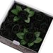 Febou Artificial Flowers, 100pcs Real Touch Artificial Foam Roses Decoration DIY for Wedding Bridesmaid Bridal Bouquets Centerpieces, Party Decoration, Home Display (Concise Type, Black)