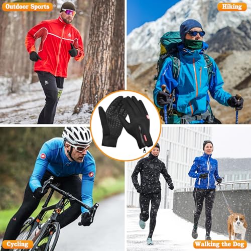 VAKKI Cycling Gloves, Thermal Gloves Fashion Touch Screen Gloves Waterproof Winter Gloves Adjustable Full Finger Sports Gloves for Cycling, Driving, Camping, Hiking, Fishing… - Image 6